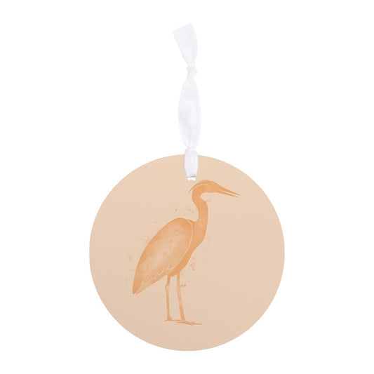 Louisiana Colorful Water Color Heron | Wood Ornament | Eaches | Min 6