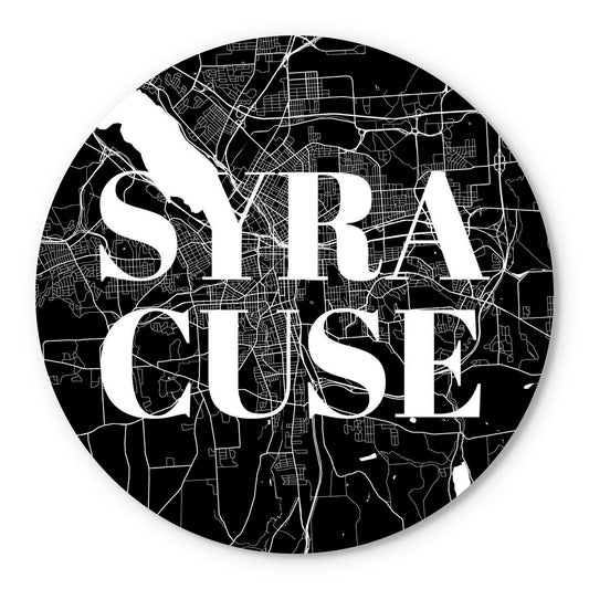 Minimalistic B&W New York Syracuse Map | Wood Sign | Eaches | Min 1