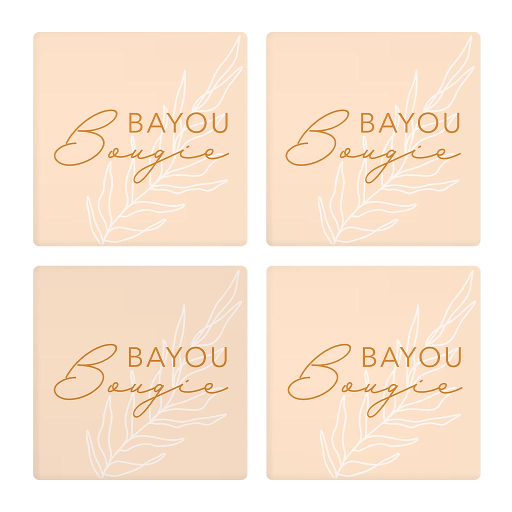 Modern Minimalist Louisiana Bayou Bougie | Absorbent Coasters | Set of 4 | Min 2