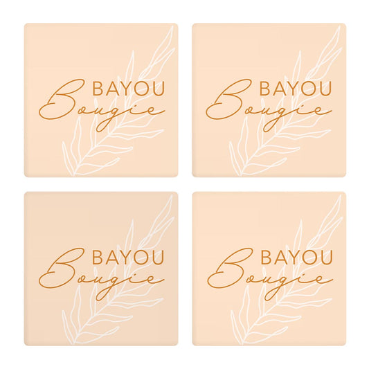 Modern Minimalist Louisiana Bayou Bougie | Absorbent Coasters | Set of 4 | Min 2