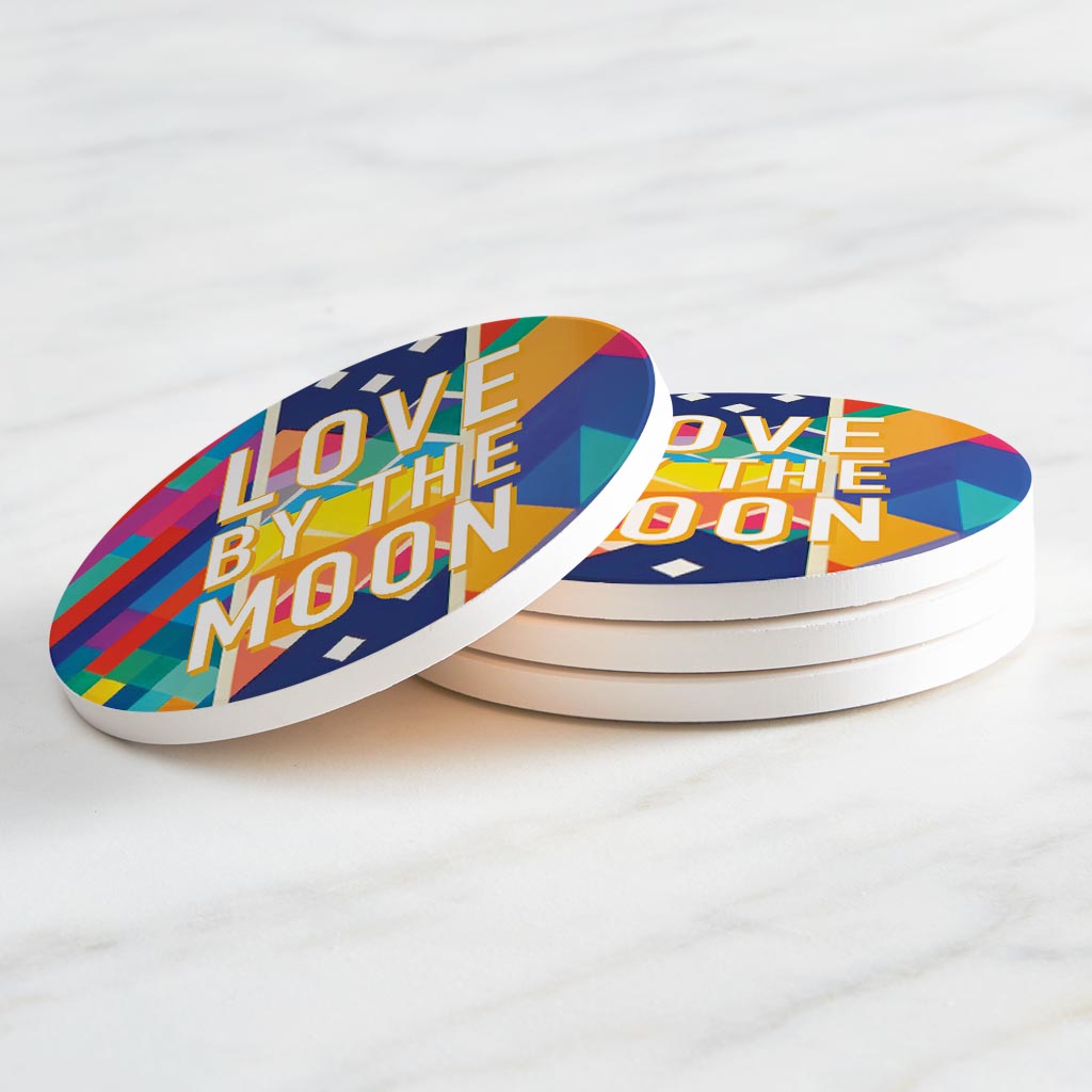 Love By The Moon| Absorbent Coasters | Set of 4 | Min 2