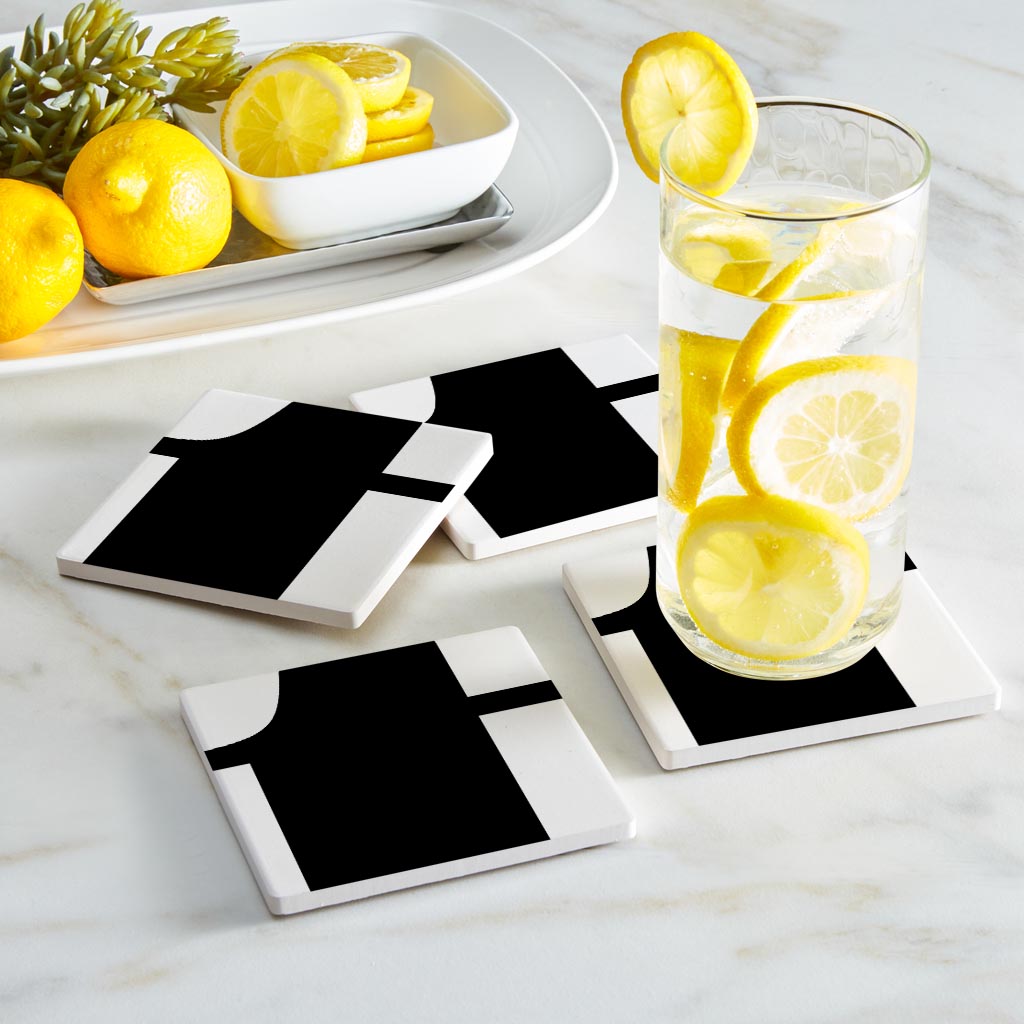 Fun Chunky Monogram T | Absorbent Coasters | Set of 4 | Min 2