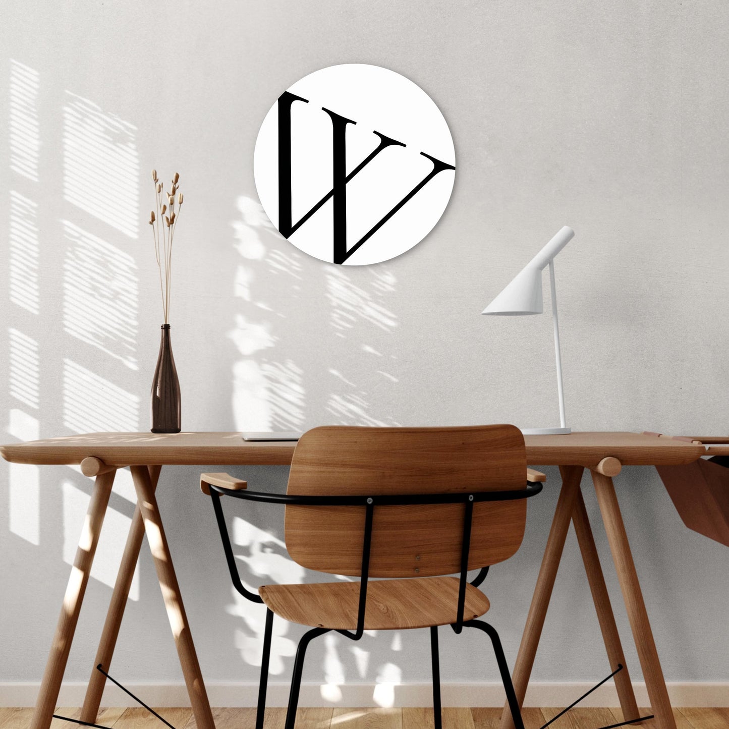 Minimalist Monogram W| Wood Sign | Eaches | Min 1