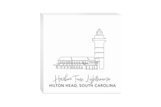 Harbour Town Lighthouse | Wood Block | Eaches | Min 2