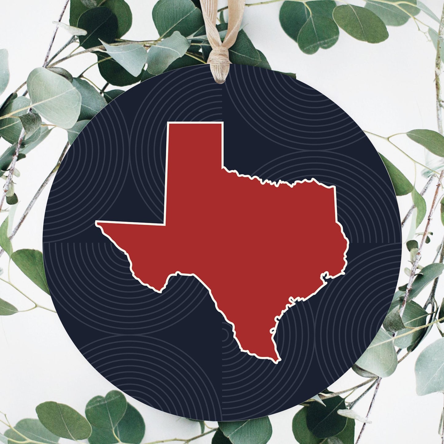 Modern Minimalist Texas Colors Shape | Wood Ornament | Eaches | Min 1