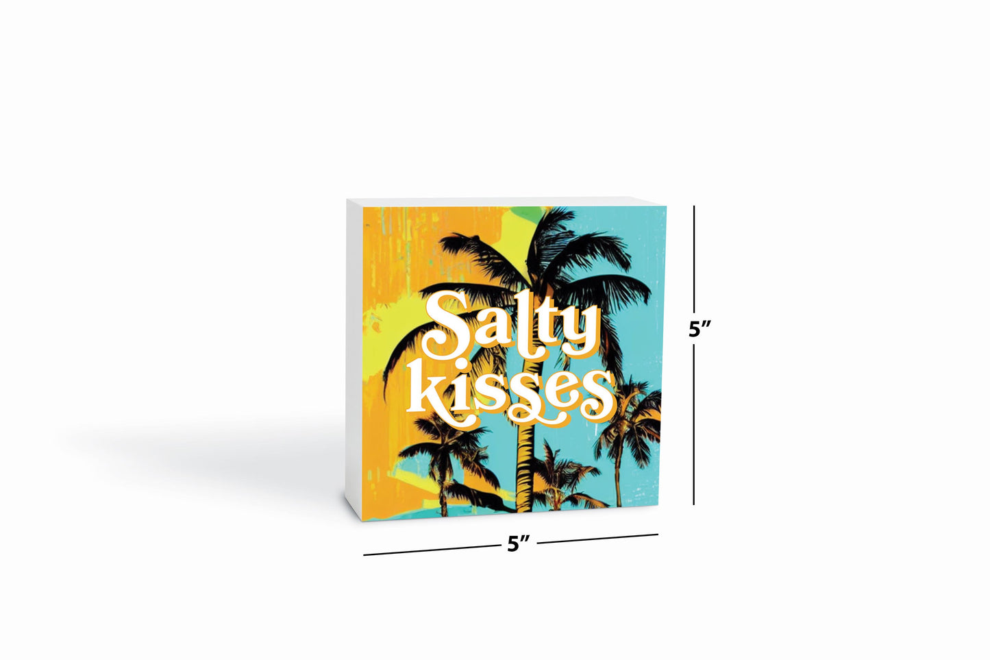 Salty Kisses Palm Trees | Wood Block | Eaches | Min 4