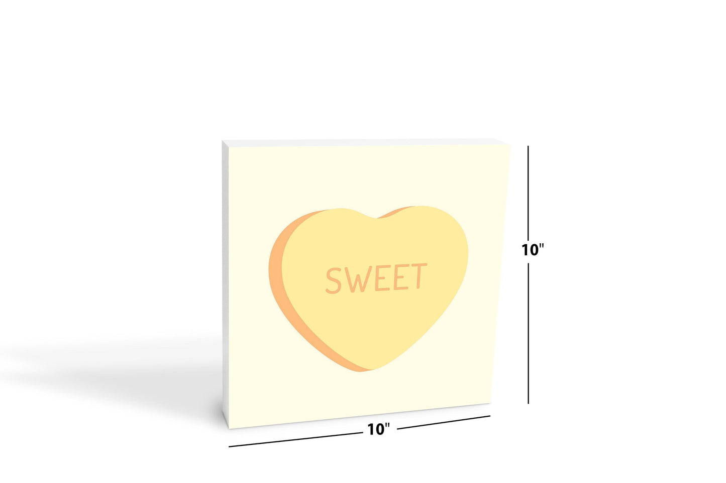 Message Hearts Sweet | Wood Block | Eaches | Min 2