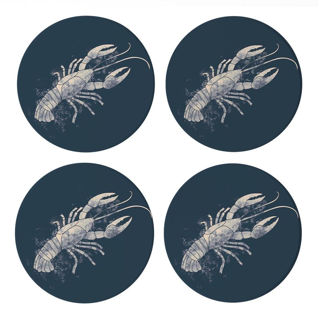 Louisiana Colorful Water Color Crawfish | Absorbent Coasters | Set of 4 | Min 2