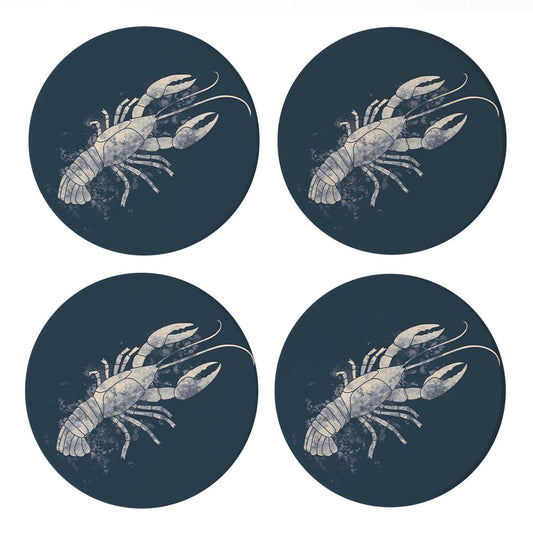 Louisiana Colorful Water Color Crawfish | Absorbent Coasters | Set of 4 | Min 2