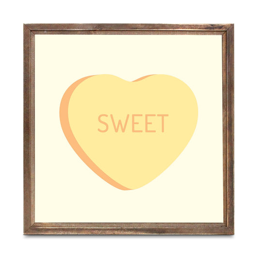 Message Hearts Sweet | Wood Sign | Eaches | Min 1