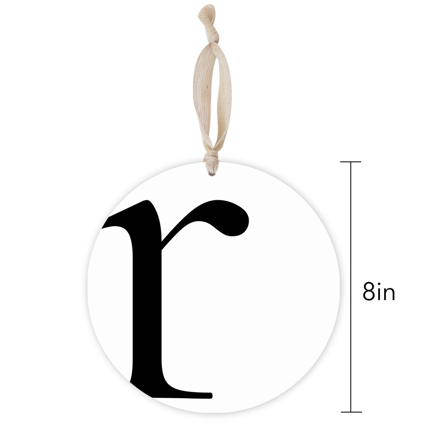 Minimalist Monogram R| Wood Ornament | Eaches | Min 1