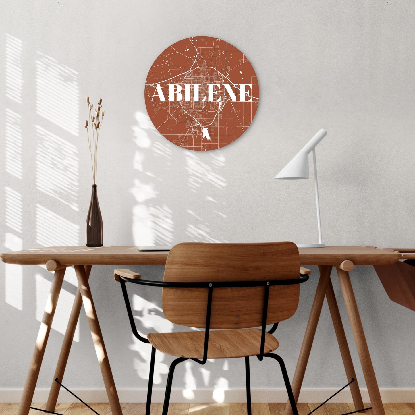 Modern Minimalist Texas Abilene Map | Wood Sign | Eaches | Min 1