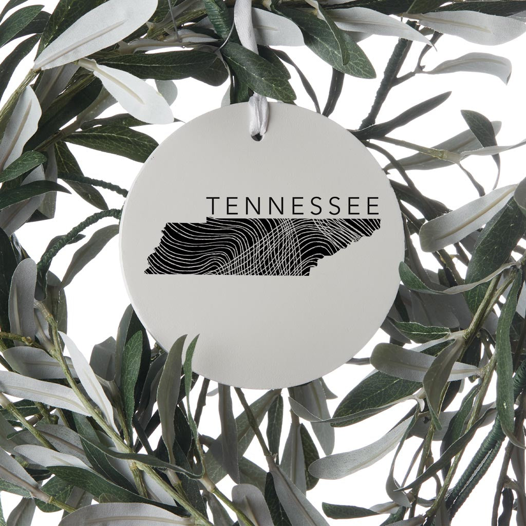 Minimalist B&W Tennessee State Name | Wood Ornament | Eaches | Min 6