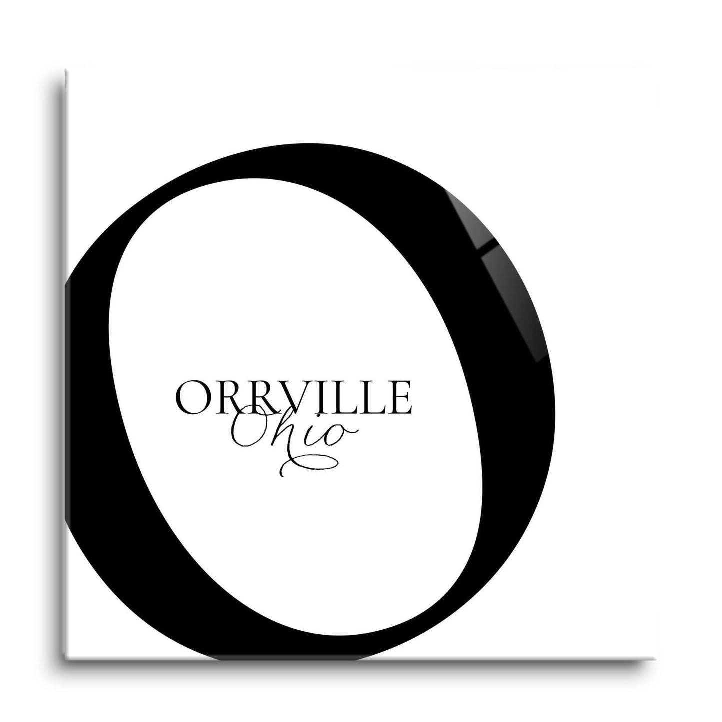 Orrville Oh Minimal Monogram | Hi-Def Glass Art | Eaches | Min 1