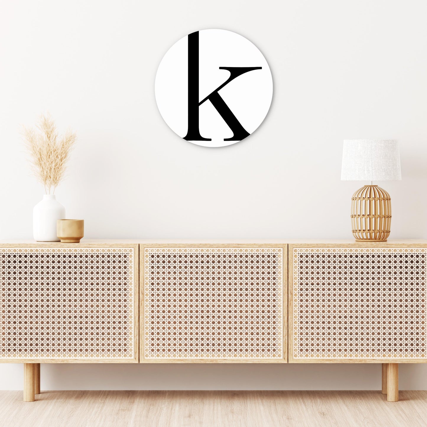 Minimalist Monogram K | Wood Sign | Eaches | Min 1