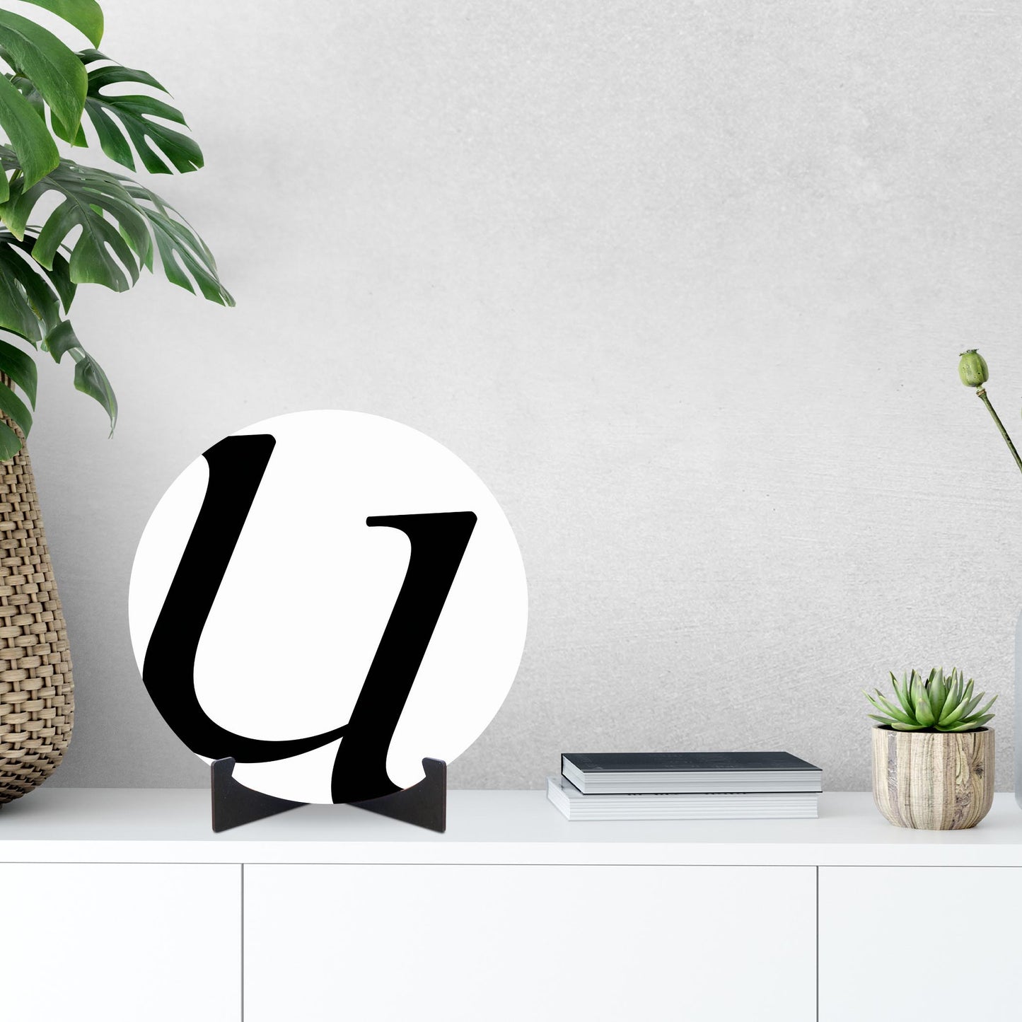 Minimalist Monogram U | Wood Sign | Eaches | Min 1