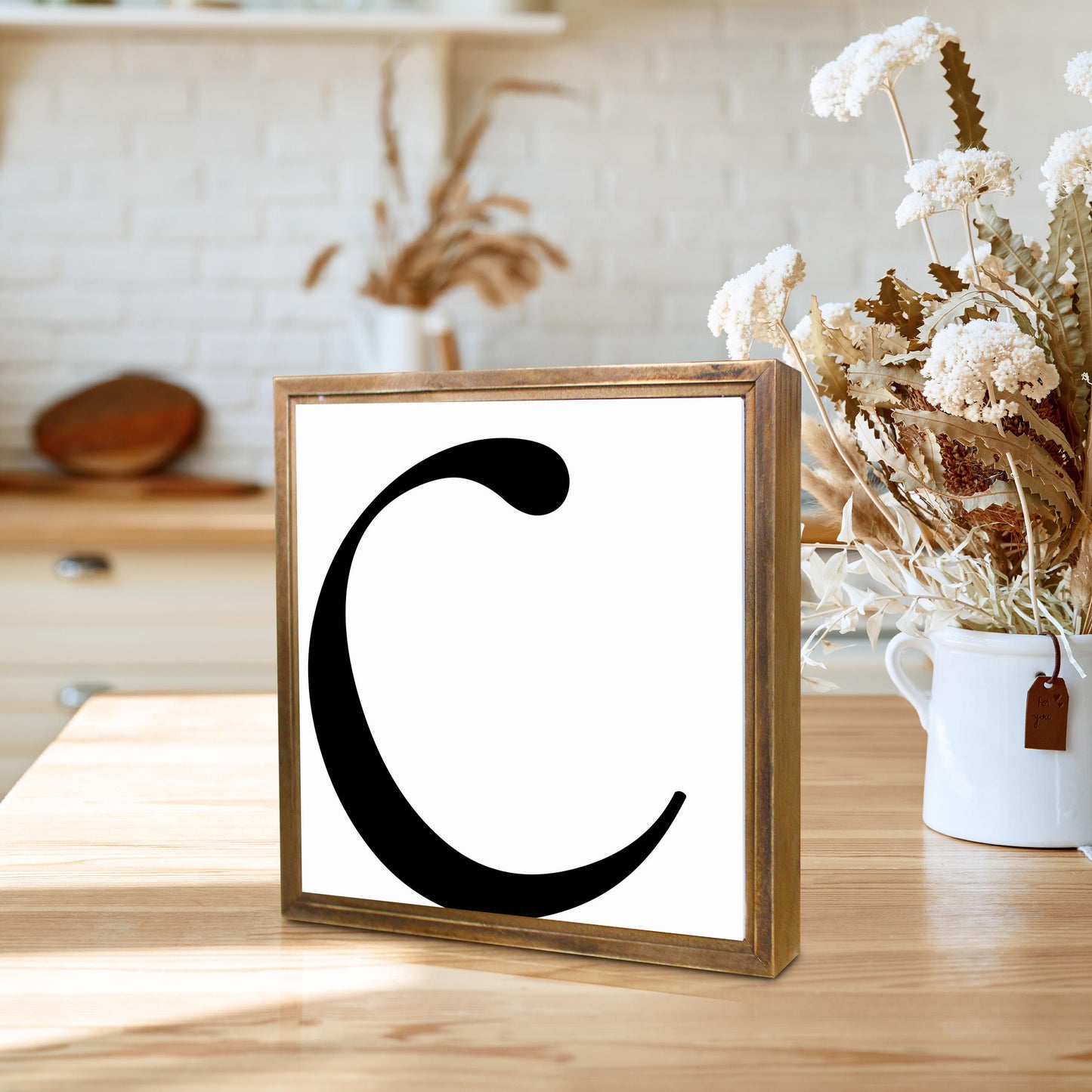 Minimalist Monogram C | Wood Sign | Eaches | Min 1