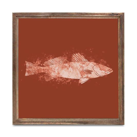 Louisiana Colorful Water Color Speckled Trout | Wood Sign | Eaches | Min 1