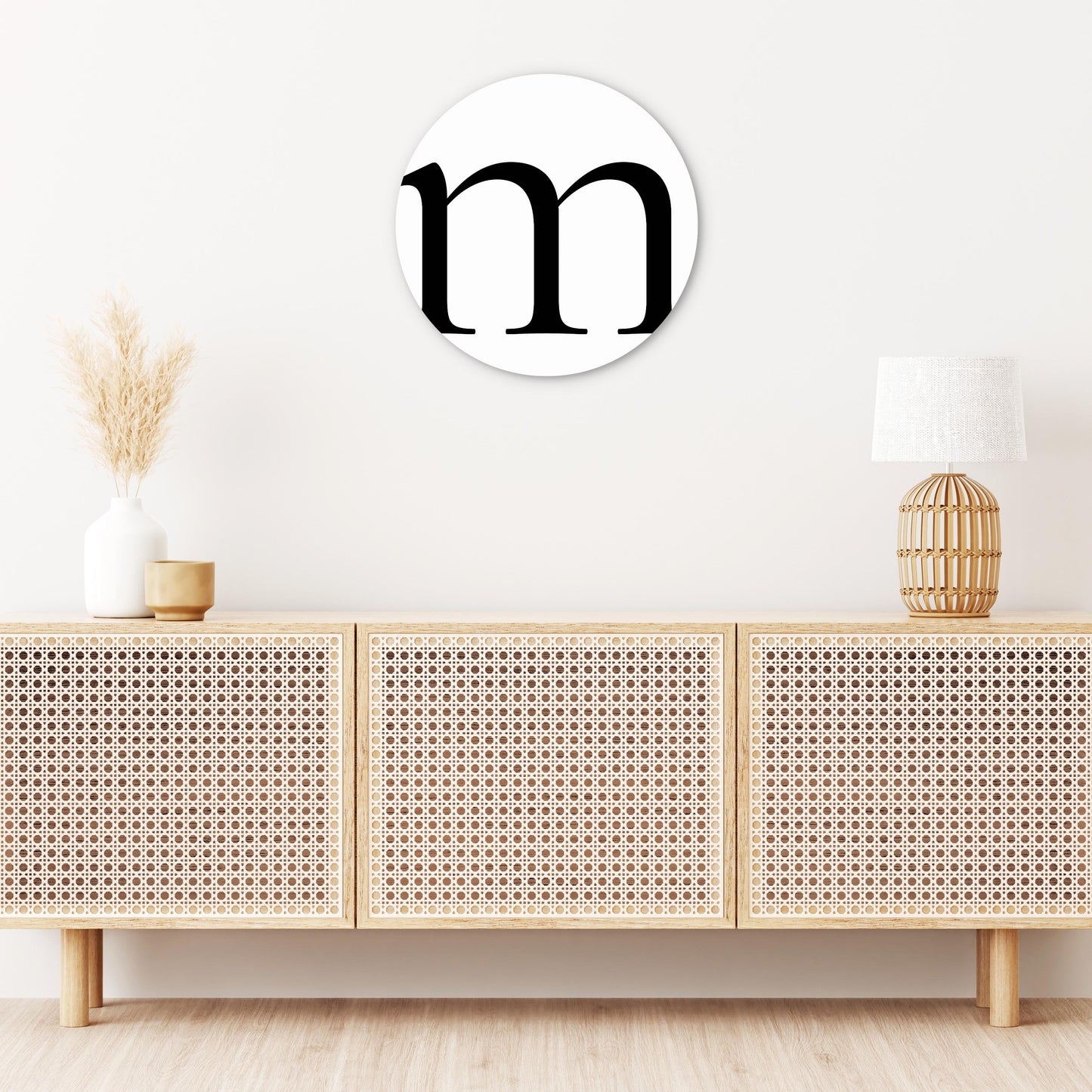 Minimalist Monogram M | Wood Sign | Eaches | Min 1