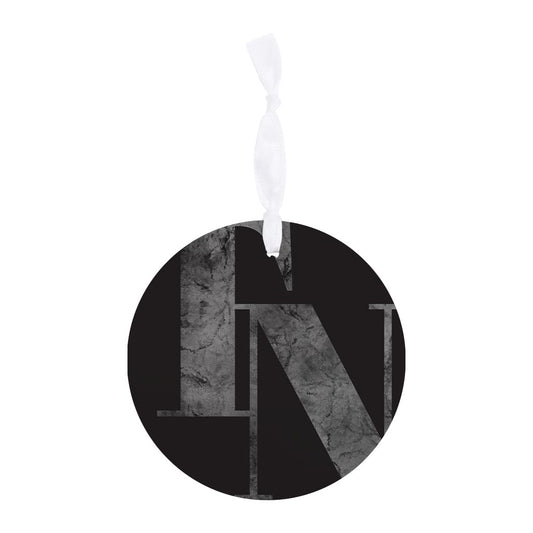 Minimalist B&W Tennessee Black Initials | Wood Ornament | Eaches | Min 6