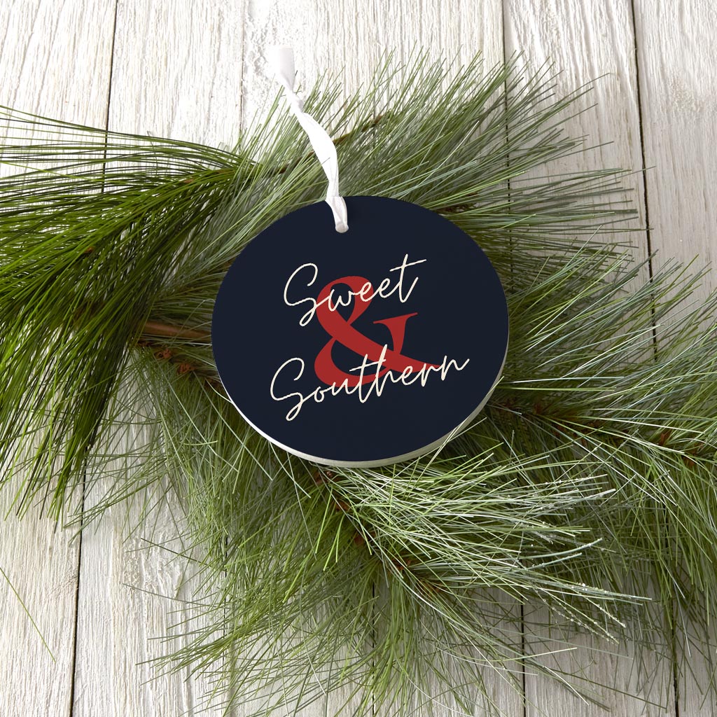 Modern Minimalist Texas Colors Sweet Southern | Wood Ornament | Eaches | Min 6