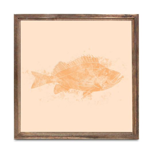 Louisiana Colorful Water Color Red Fish | Wood Sign | Eaches | Min 1