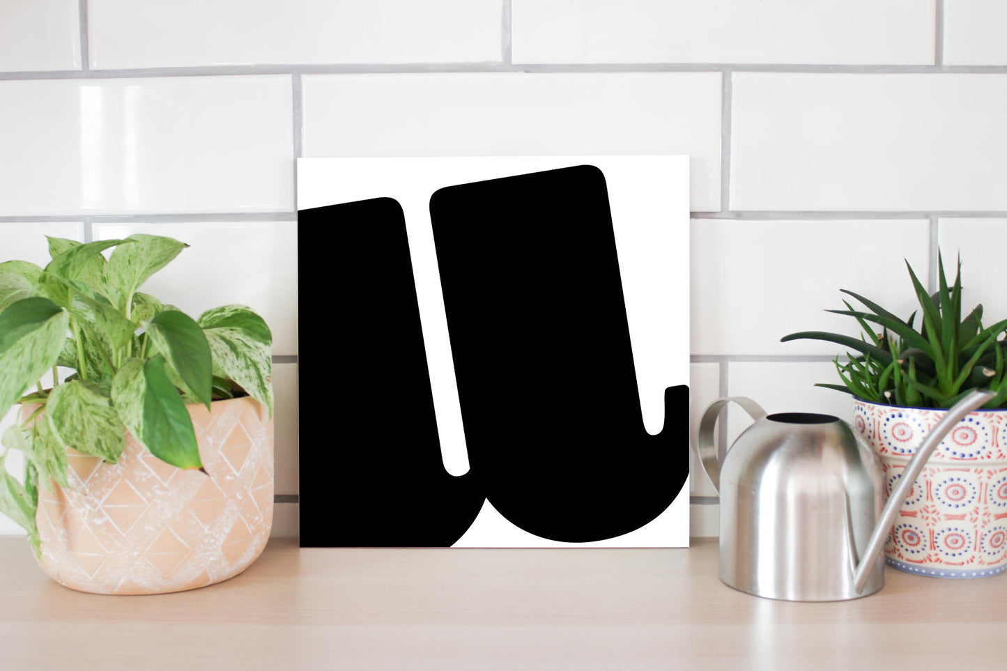 Fun Chunky Monogram U | Wood Sign | Eaches | Min 2