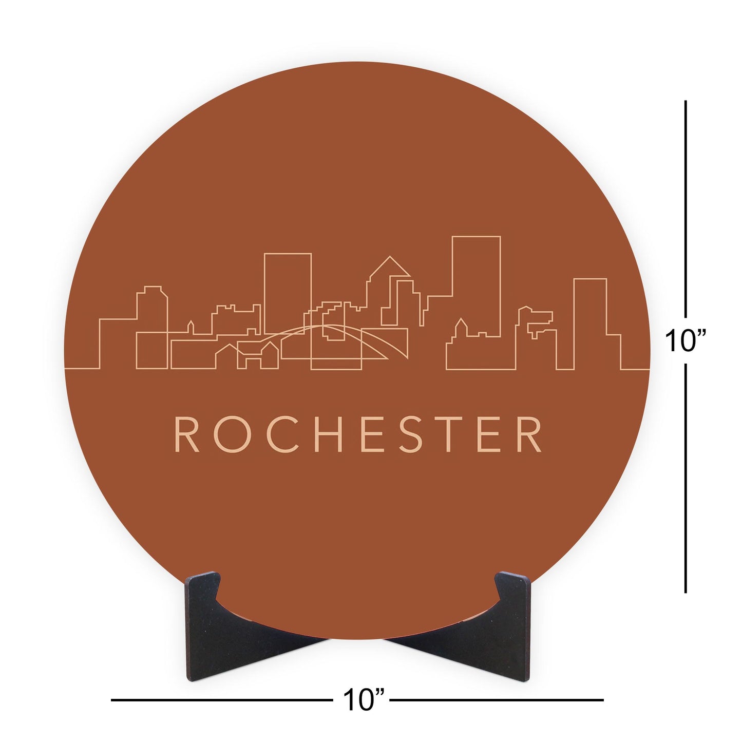 Modern Minimalist New York Rochester Skyline | Wood Sign | Eaches | Min 1