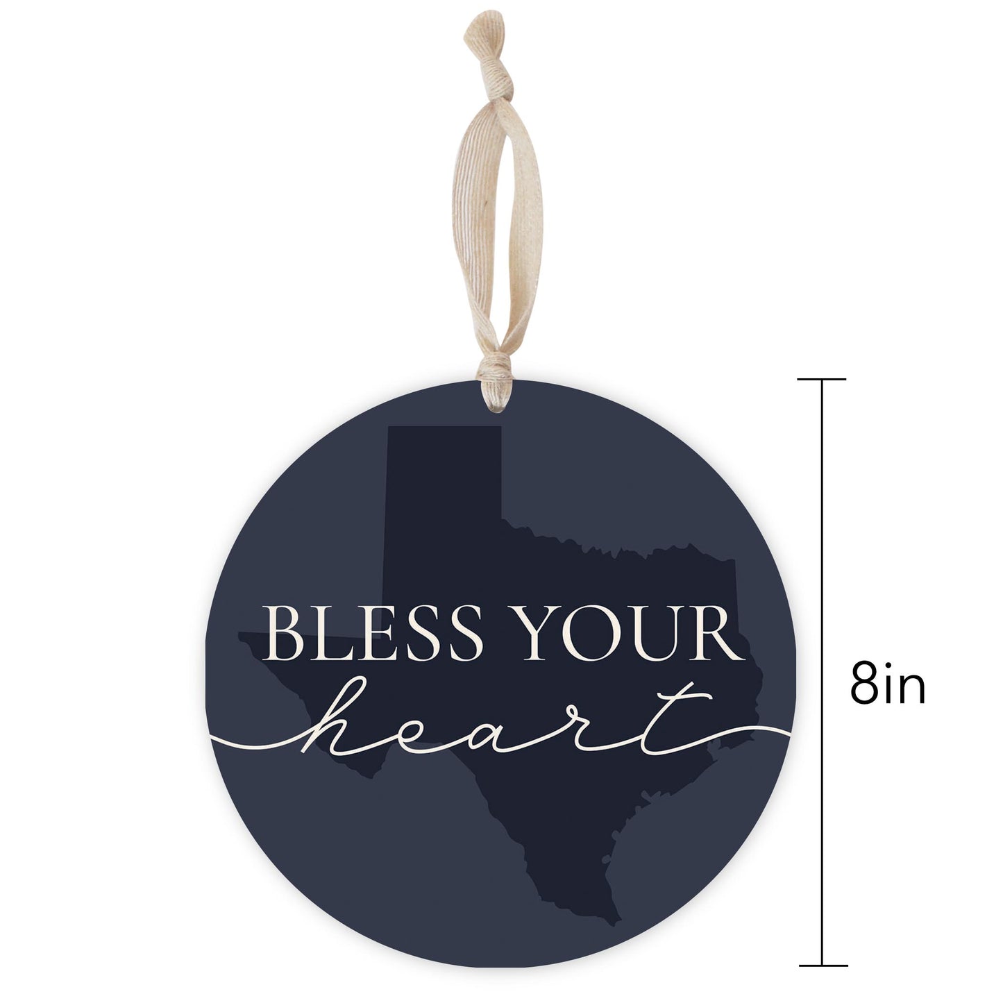 Modern Minimalist Texas Bless Your Heart | Wood Ornament | Eaches | Min 1