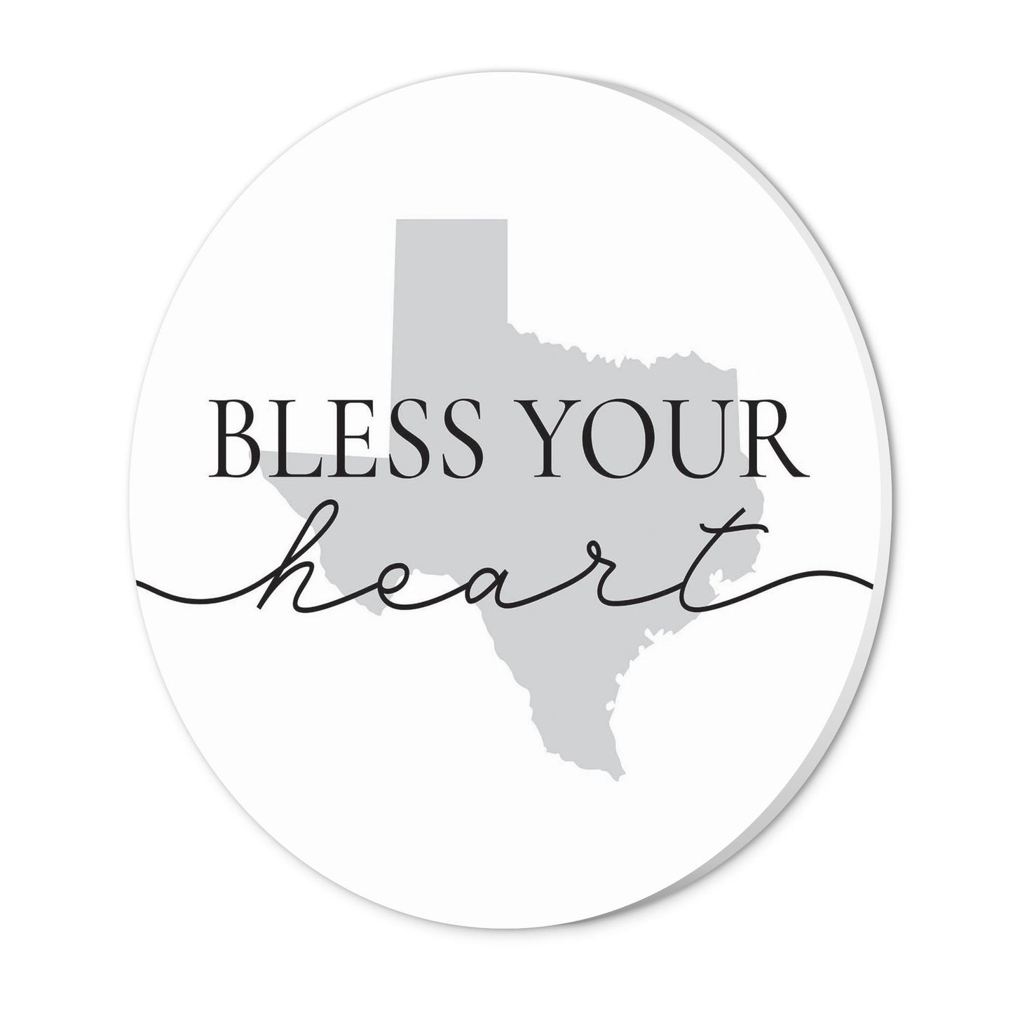 Minimalistic B&W Texas Bless Your Heart | Wood Sign | Eaches | Min 1