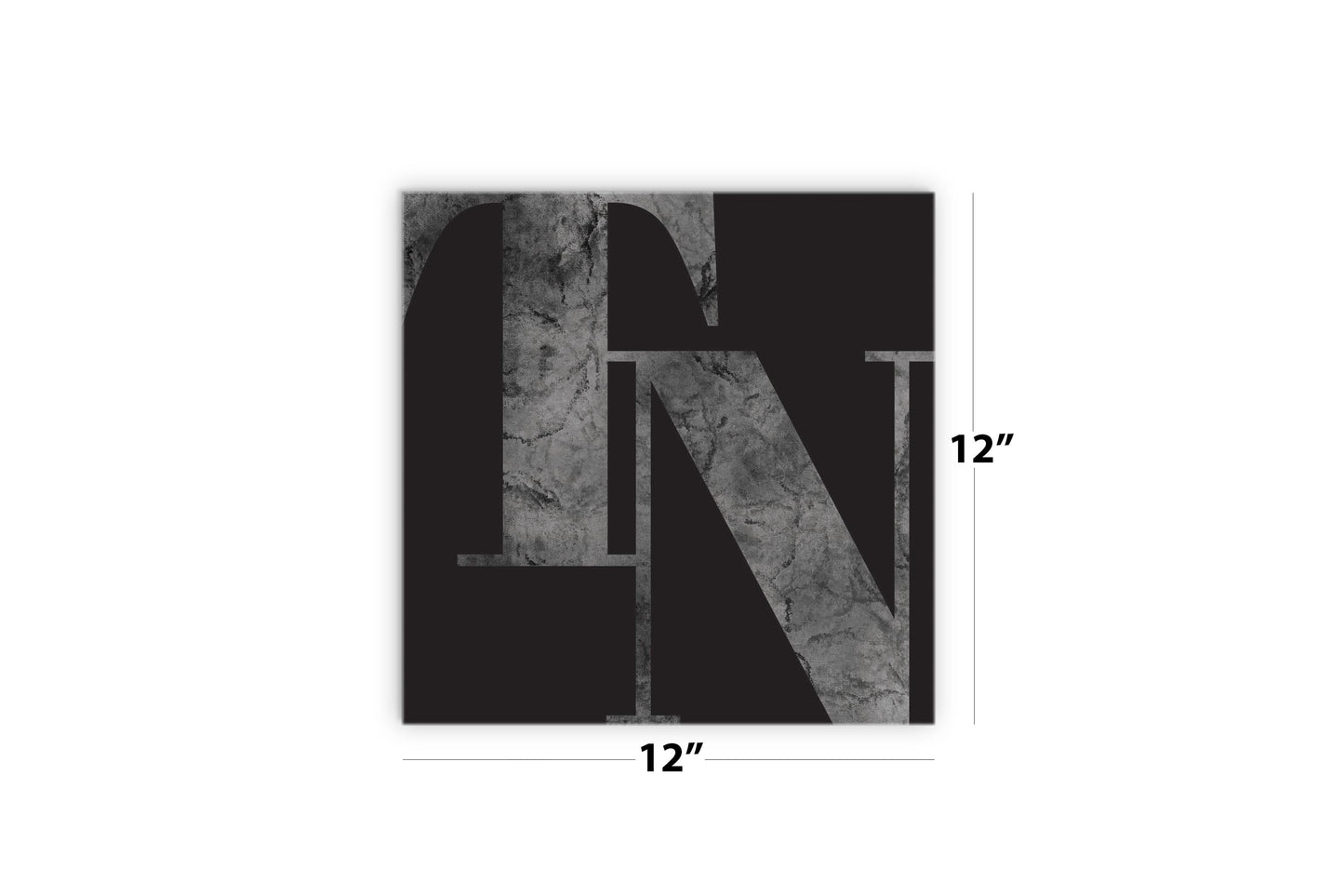 Minimalist B&W Tennessee Black Initials | Wood Sign | Eaches | Min 2