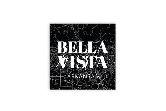 Minimalist B&W Arkansas Bella Vista Map State | Wood Sign | Eaches | Min 2