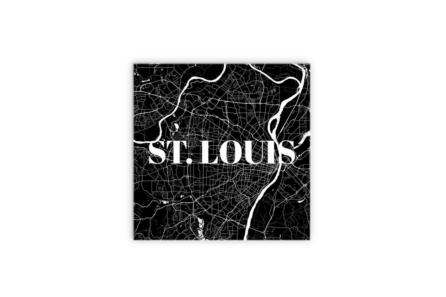 Minimalist B&W Missouri St Louis Map | Wood Sign | Eaches | Min 2