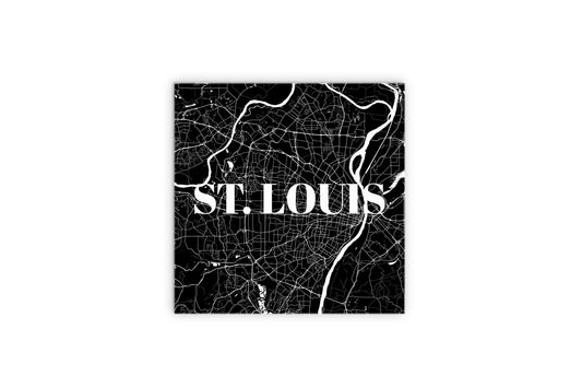 Minimalist B&W Missouri St Louis Map | Wood Sign | Eaches | Min 2