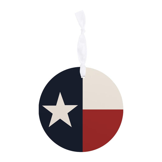 Modern Minimalist Texas Colors Flag | Wood Ornament | Eaches | Min 6