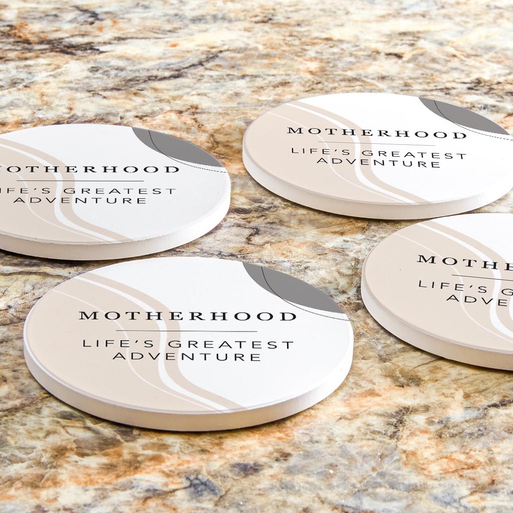 Modern Minimalist Mothers Day Adventure | Absorbent Coasters | Set of 4 | Min 2