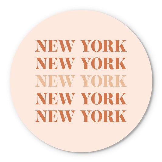 Modern Minimalist New York Repeated Light | Wood Sign | Eaches | Min 1