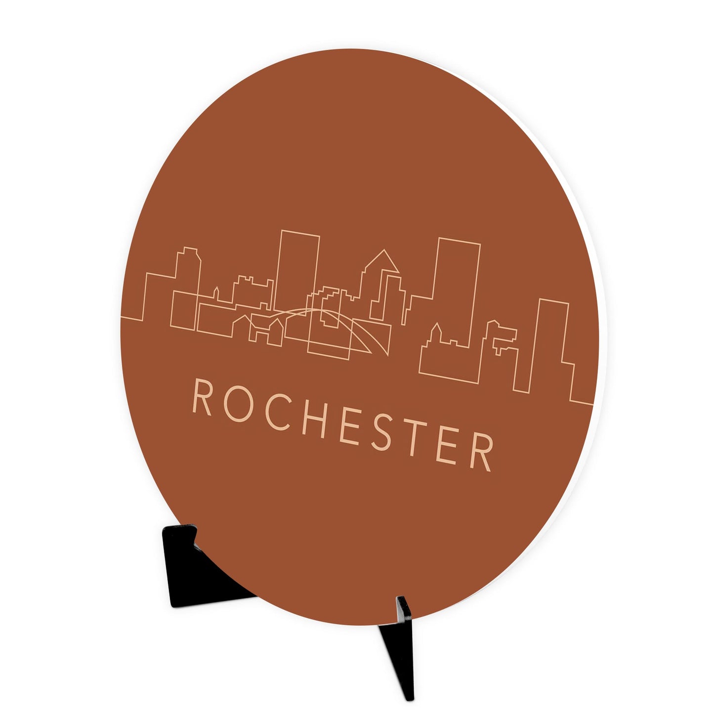 Modern Minimalist New York Rochester Skyline | Wood Sign | Eaches | Min 1