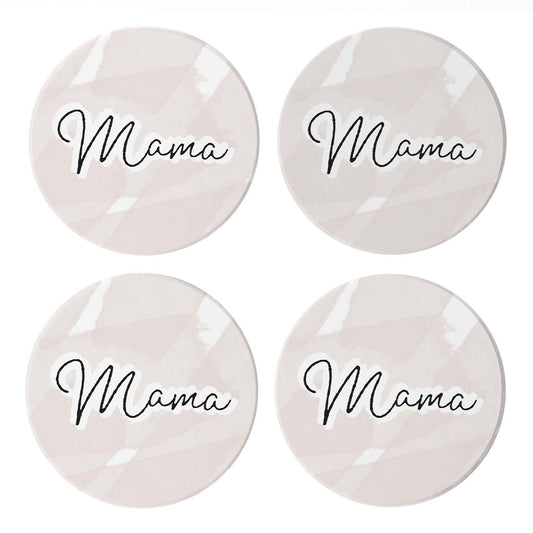 Modern Minimalist Mothers Day Mama| Absorbent Coasters | Set of 4 | Min 2