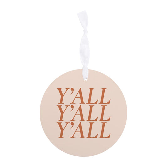 Modern Minimalist Texas Yall| Wood Ornament | Eaches | Min 6