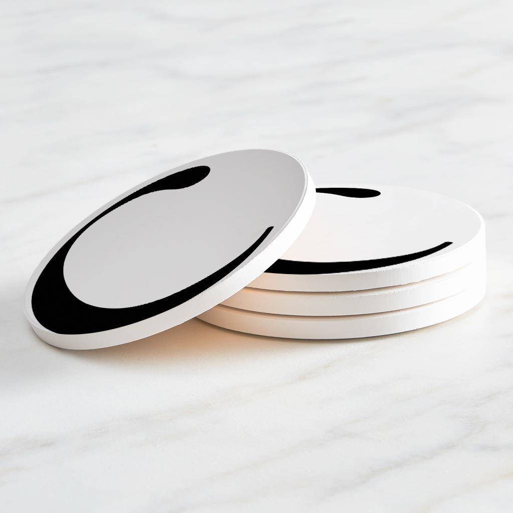 Minimalist Monogram C Circle | Absorbent Coasters | Set of 4 | Min 2