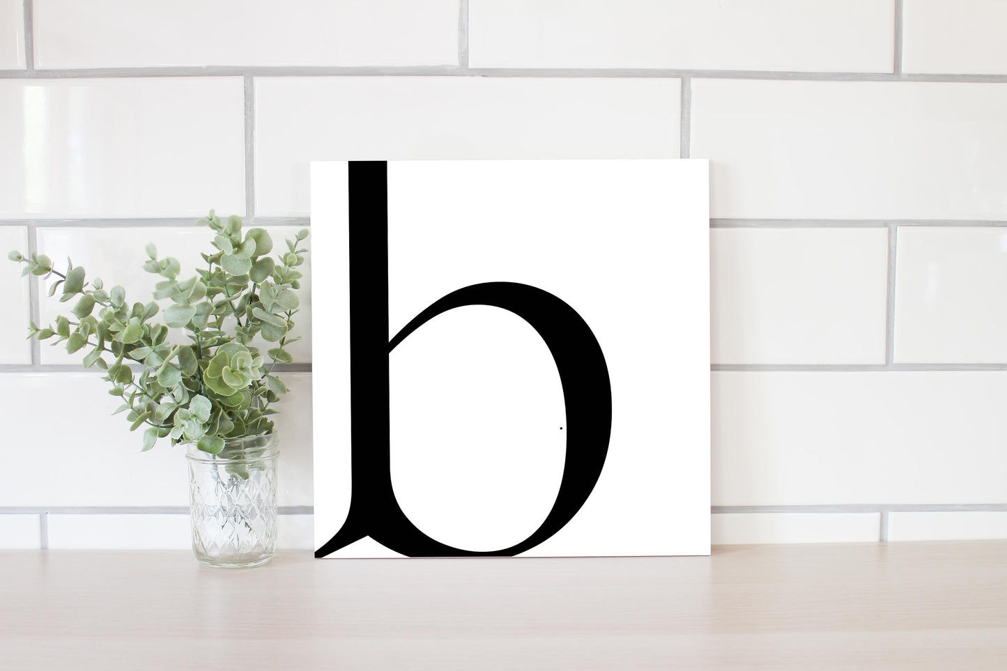 Minimal Monogram B | Wood Sign | Eaches | Min 2