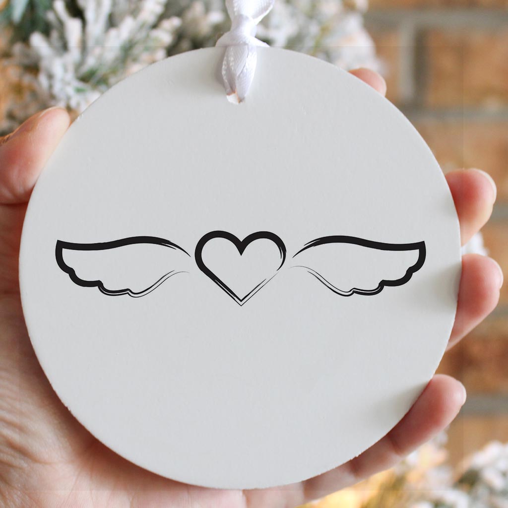 Modern Minimalist Mothers Day Angel Wings | Wood Ornament | Eaches | Min 6