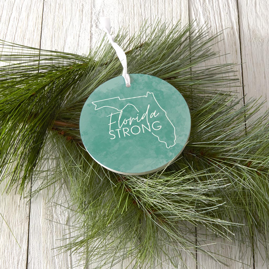 Florida Strong Blue | Wood Ornament | Eaches | Min 6