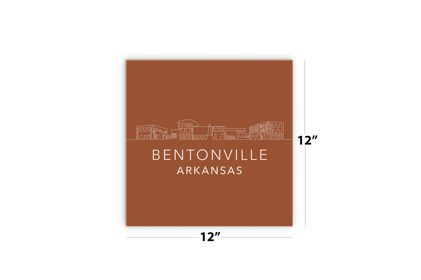 Modern Minimalist Arkansas Bentonville Skyline State | Wood Sign | Eaches | Min 2