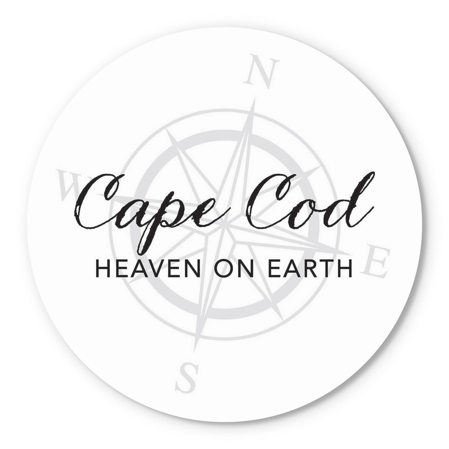 Minimalistic B&W Cape Cod Heaven On Earth | Wood Sign | Eaches | Min 1