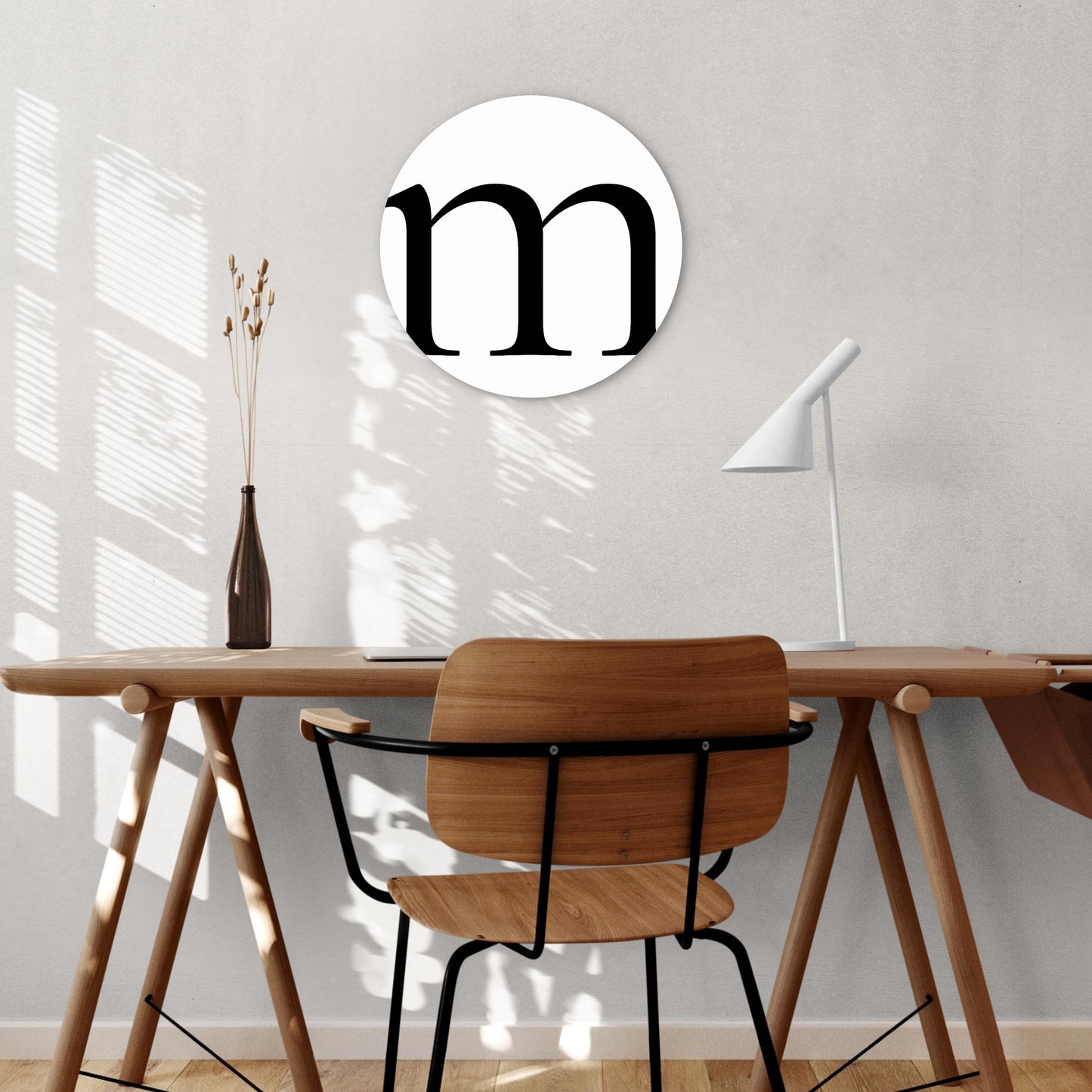 Minimalist Monogram M | Wood Sign | Eaches | Min 1