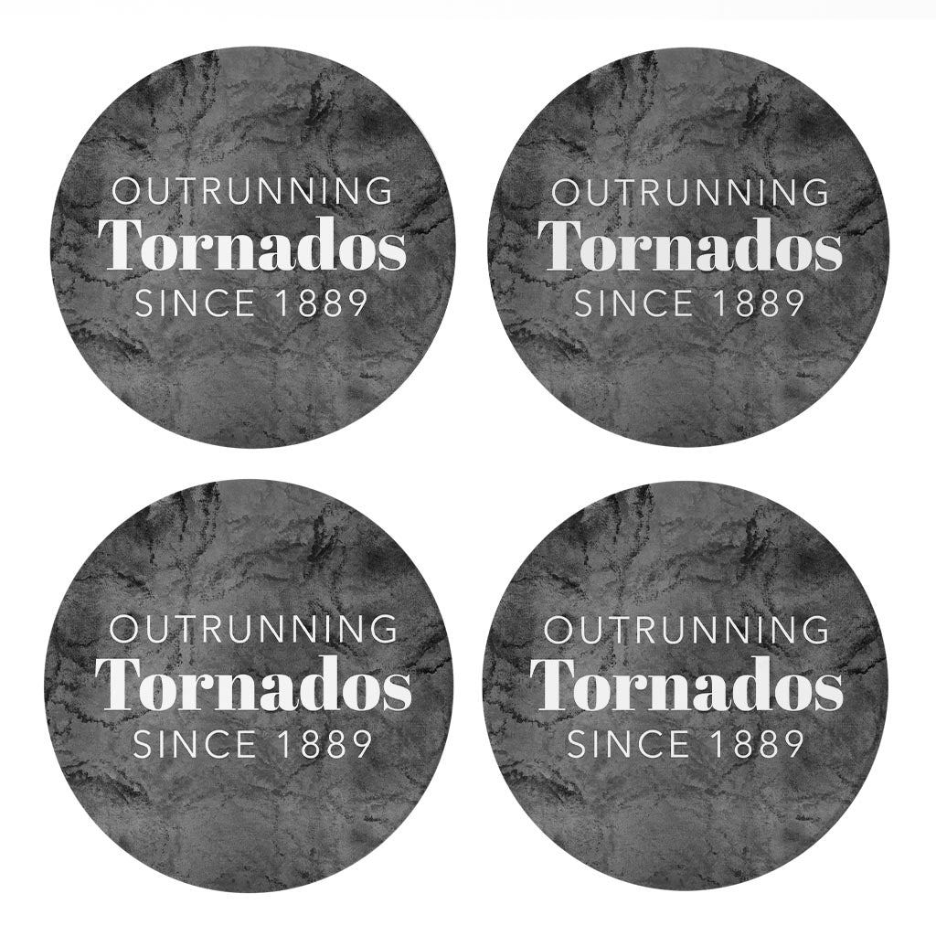 Modern Oklahoma Tornado Saying | Absorbent Coasters | Set of 4 | Min 2