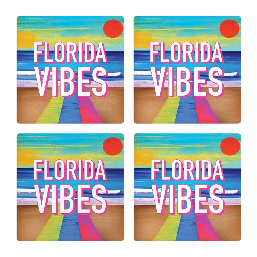 Florida Vibes | Absorbent Coasters | Set of 4 | Min 2