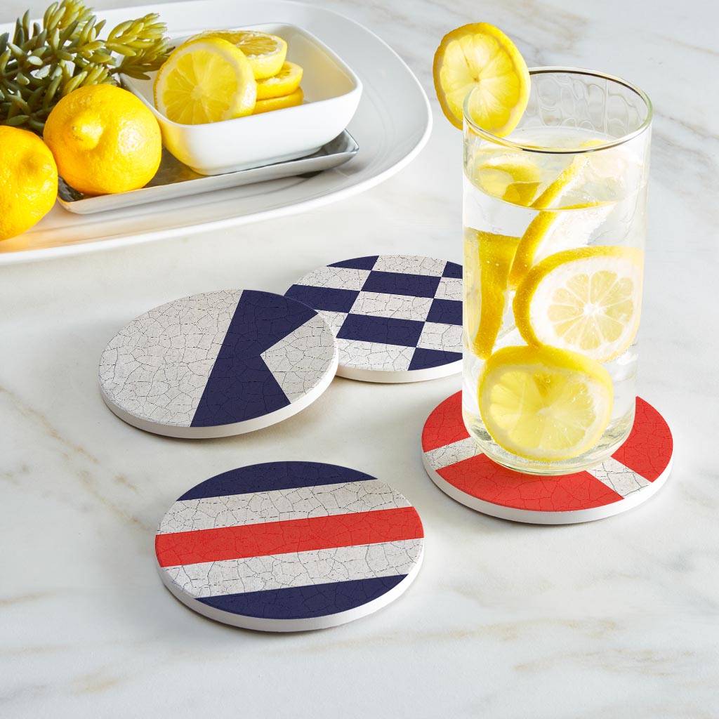 Nautical Flags | Absorbent Coasters | Set of 4 | Min 2